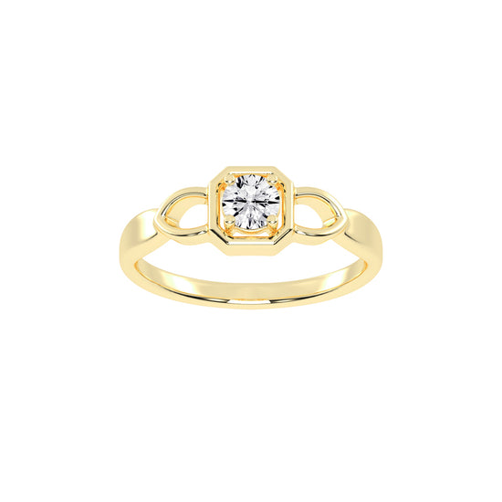 Delistreve Split shank round cut delicate lab diamond ring