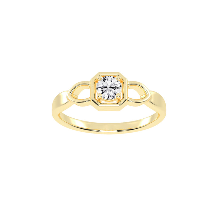 Delistreve Split shank round cut delicate lab diamond ring