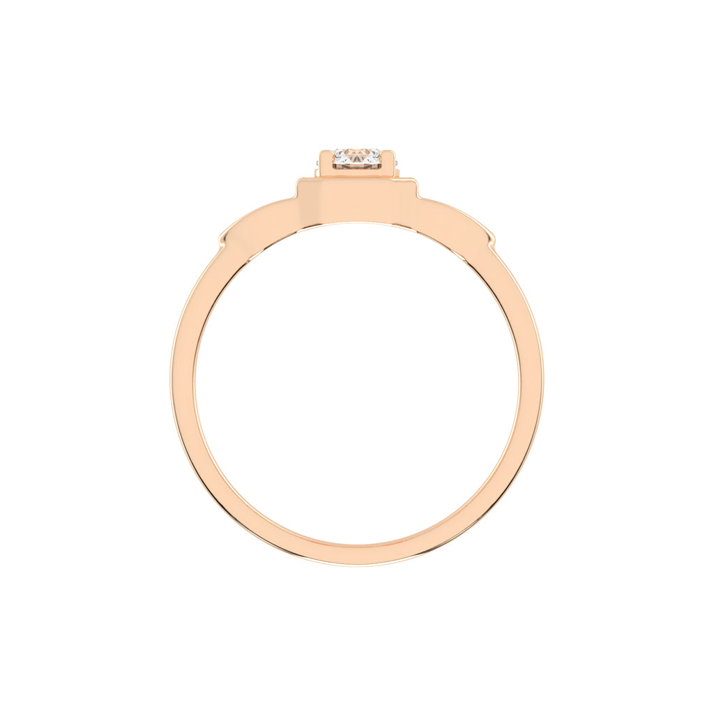 Delistreve Split shank round cut delicate lab diamond ring