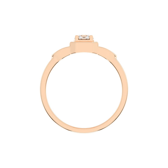 Delistreve Split shank round cut delicate lab diamond ring