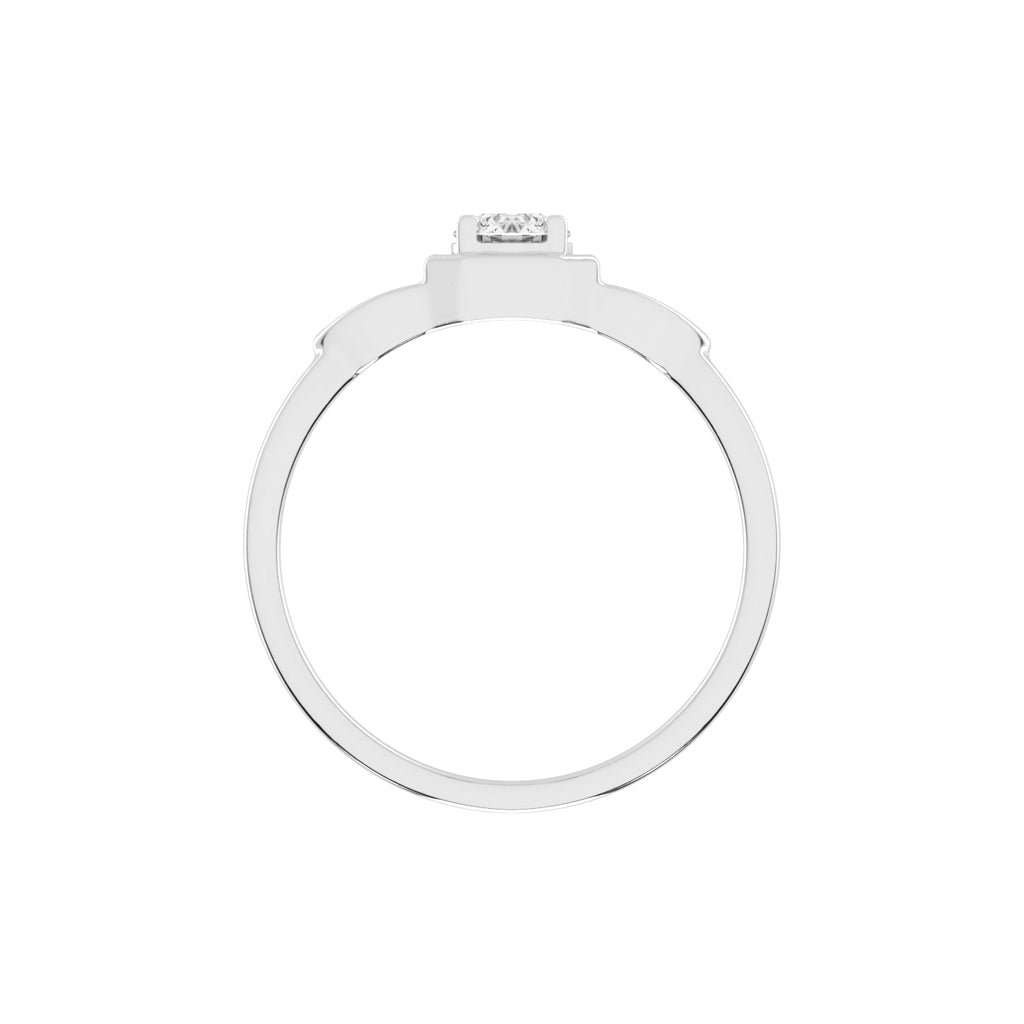 Delistreve Split shank round cut delicate lab diamond ring