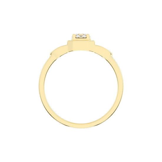 Delistreve Split shank round cut delicate lab diamond ring