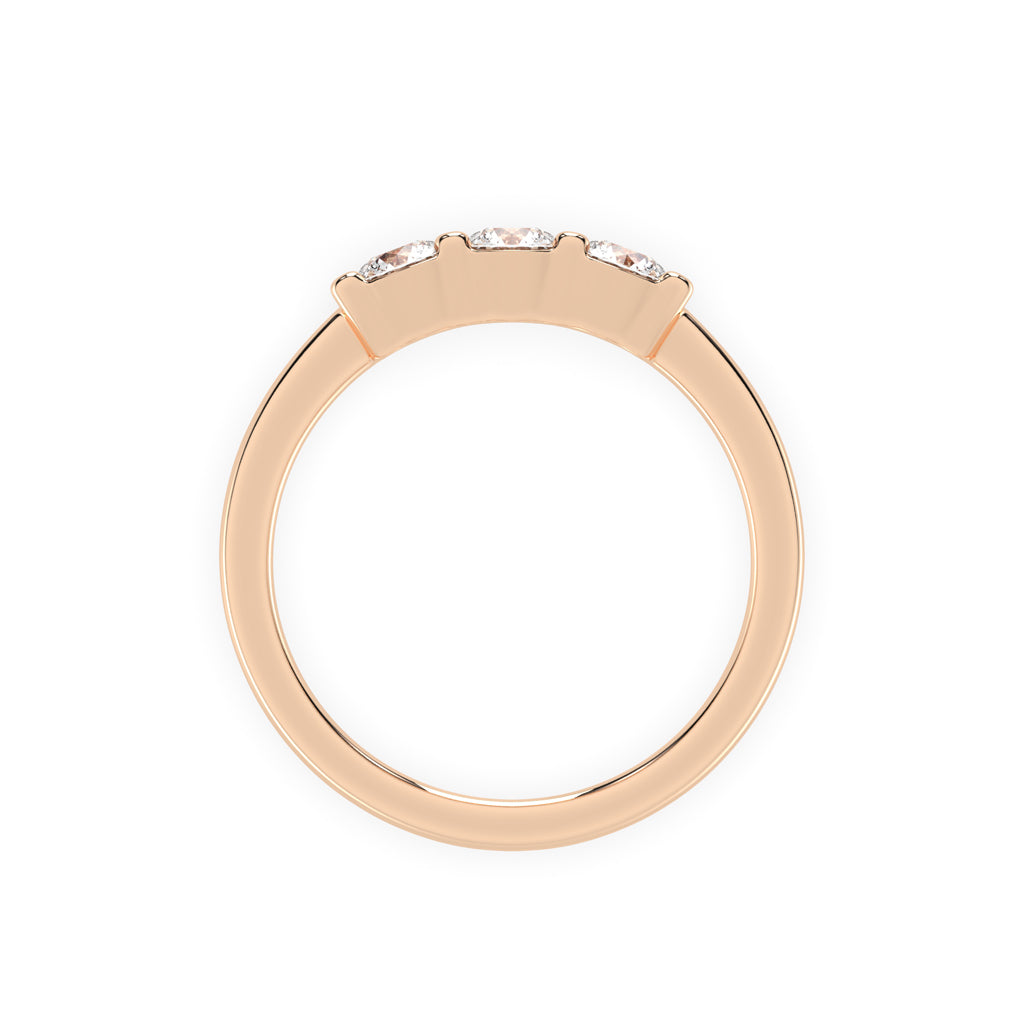 Elegant Trio Cluster Diamond Ring