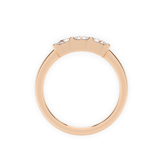 Elegant Trio Cluster Diamond Ring