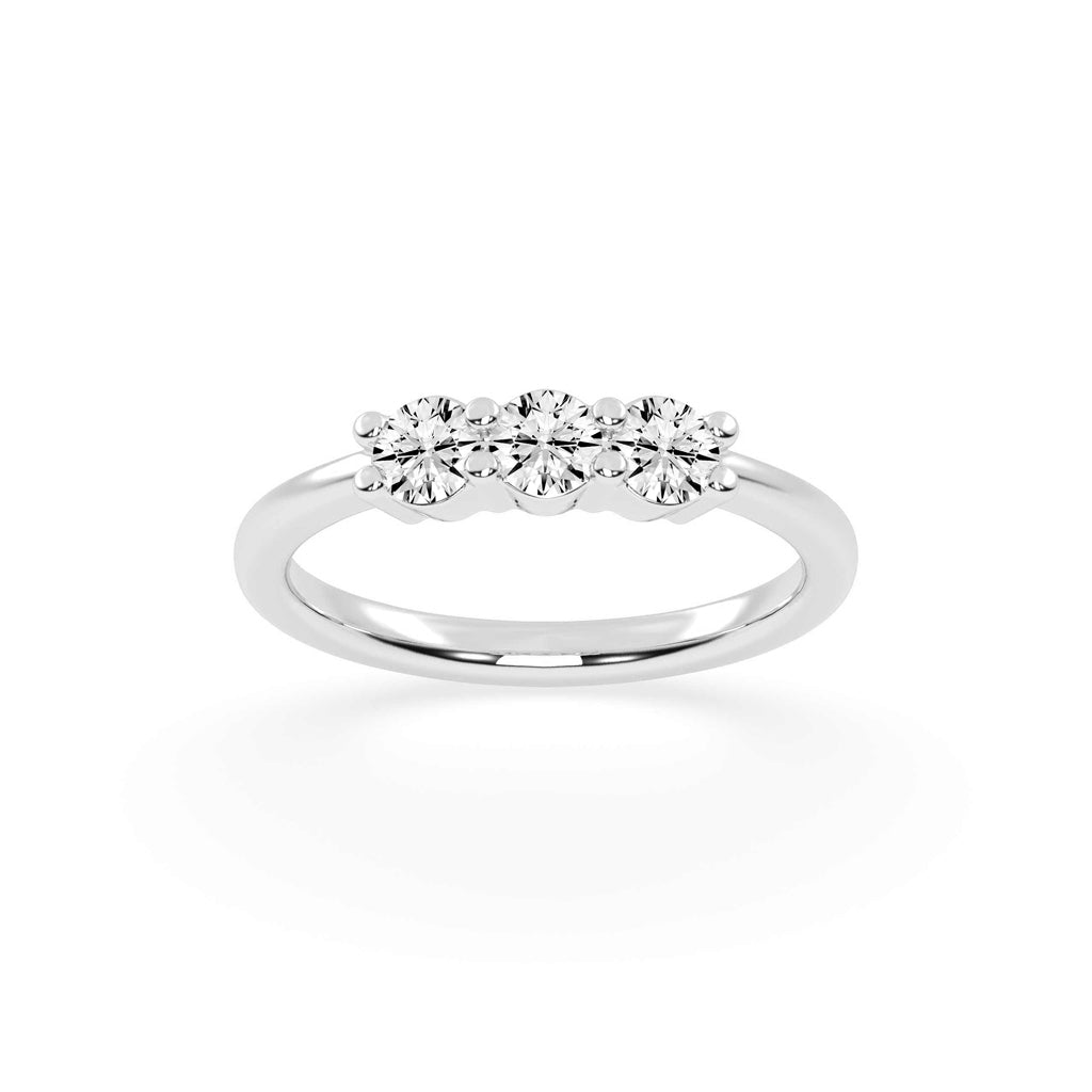 Elegant Trio Cluster Diamond Ring