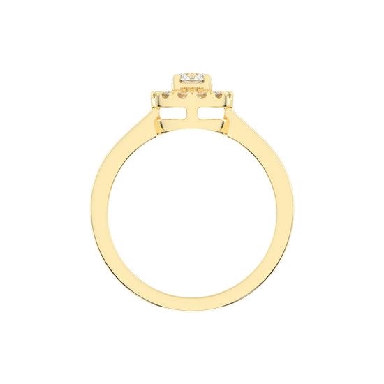 Classic Double Halo Elegance Ring