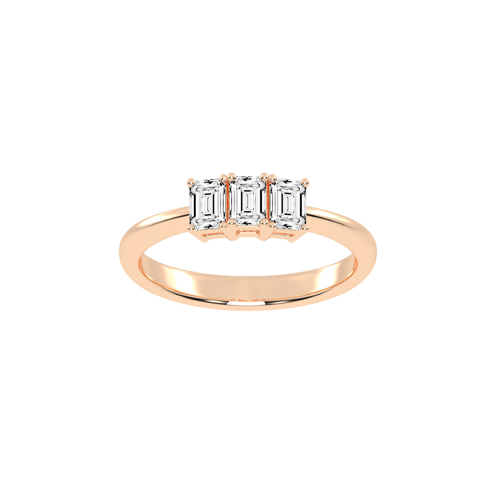 Trinity EmeraldCut Classic Ring