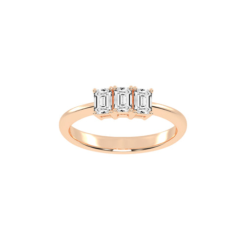 Trinity EmeraldCut Classic Ring