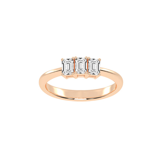 Trinity EmeraldCut Classic Ring