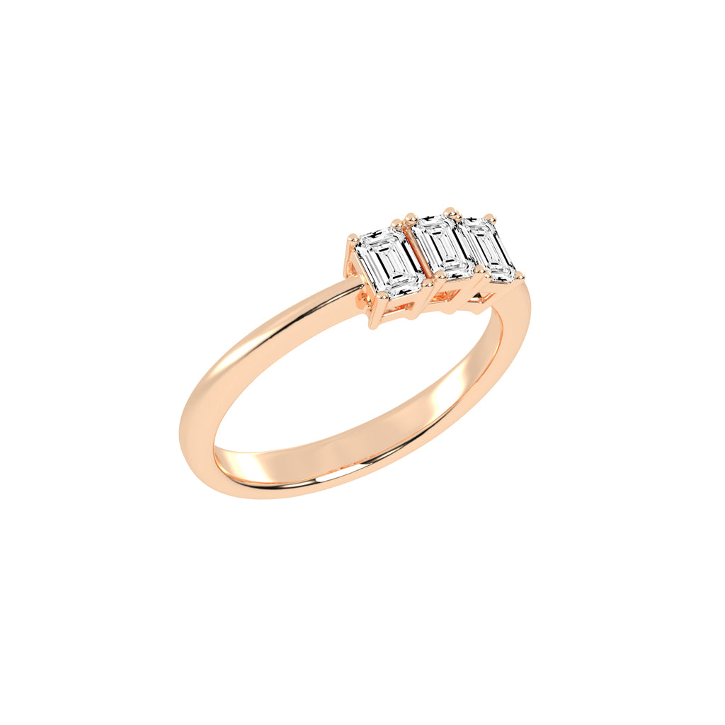 Trinity EmeraldCut Classic Ring