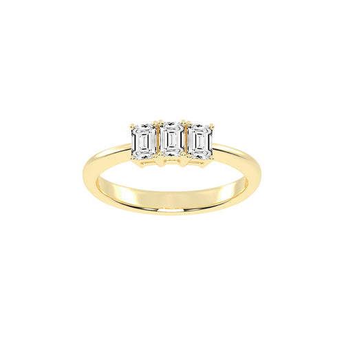 Trinity EmeraldCut Classic Ring