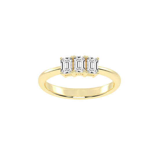 Trinity EmeraldCut Classic Ring
