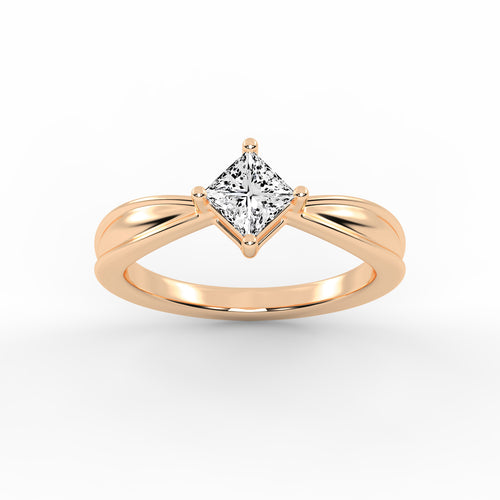PrincessCut Solitaire Elegance Ring