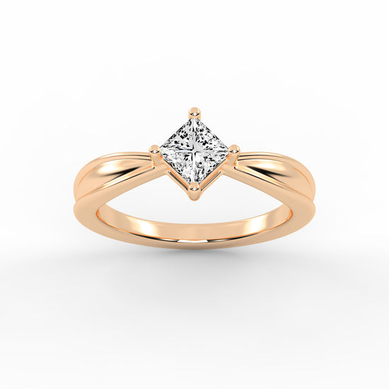 PrincessCut Solitaire Elegance Ring