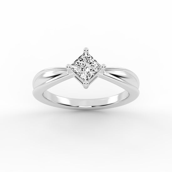 PrincessCut Solitaire Elegance Ring