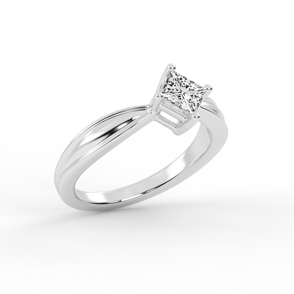 PrincessCut Solitaire Elegance Ring