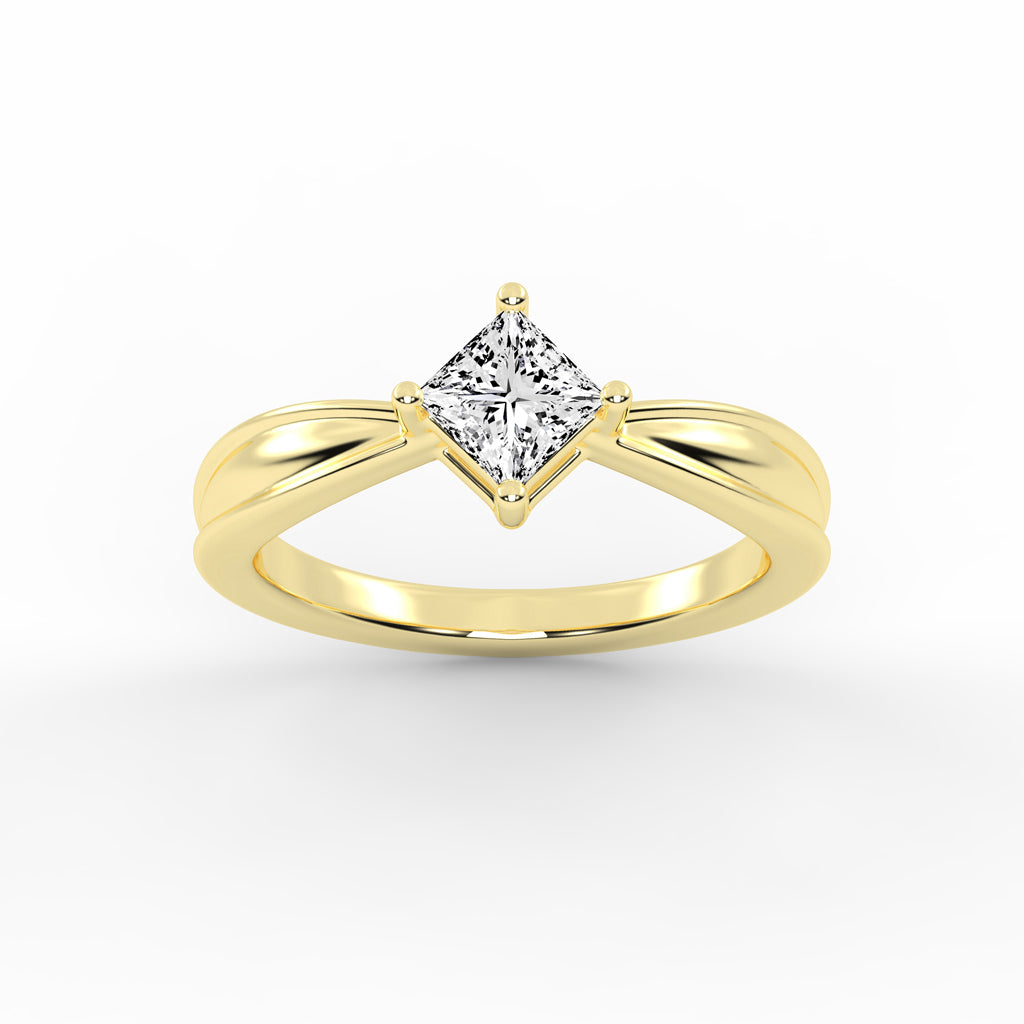 PrincessCut Solitaire Elegance Ring
