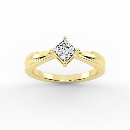 PrincessCut Solitaire Elegance Ring