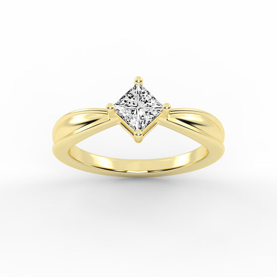 PrincessCut Solitaire Elegance Ring