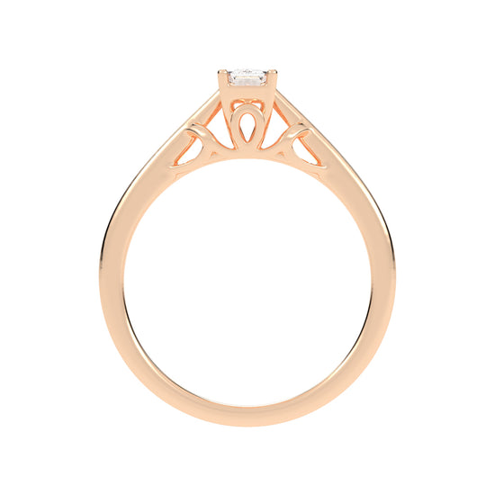 VintageInspired EmeraldCut Solitaire Ring