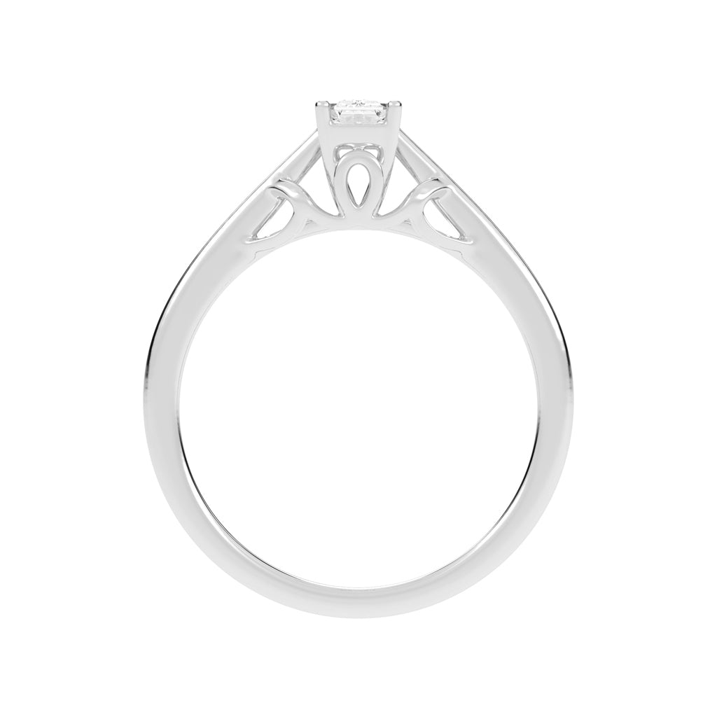 VintageInspired EmeraldCut Solitaire Ring