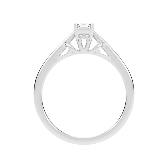 VintageInspired EmeraldCut Solitaire Ring