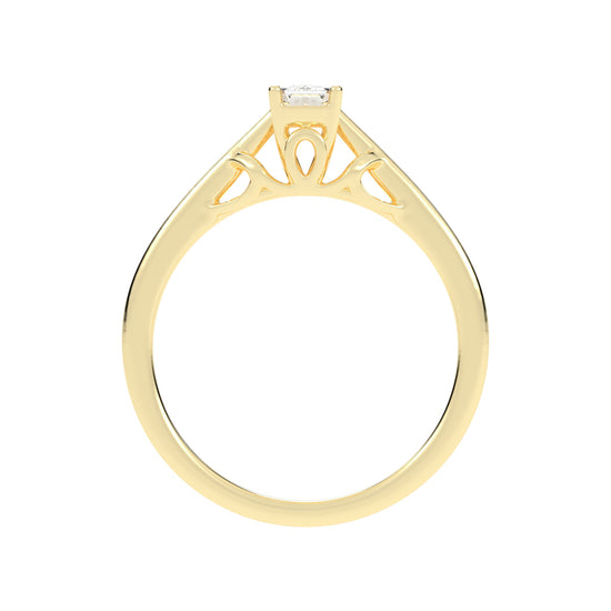 VintageInspired EmeraldCut Solitaire Ring