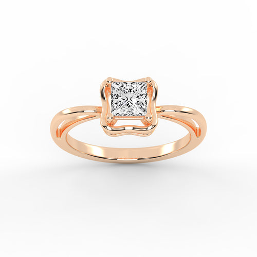 Distinctive Princess Cut Diamond Ring