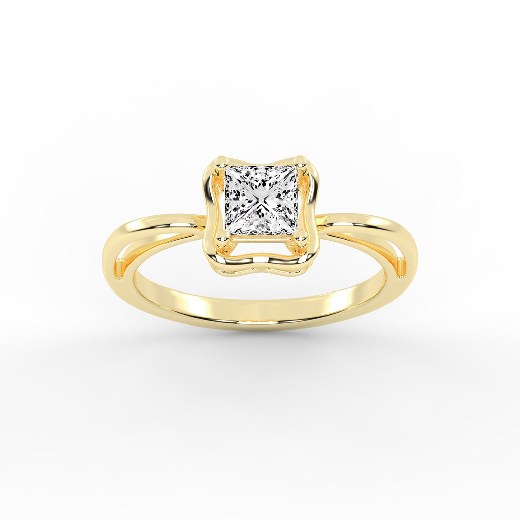 Distinctive Princess Cut Diamond Ring