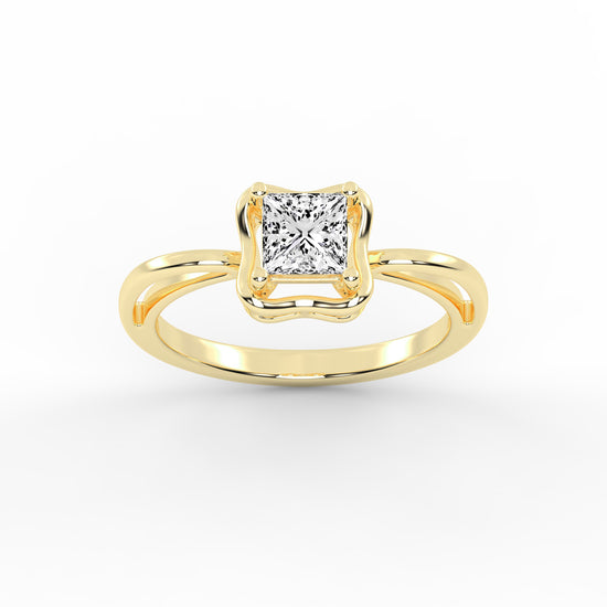 Distinctive Princess Cut Diamond Ring