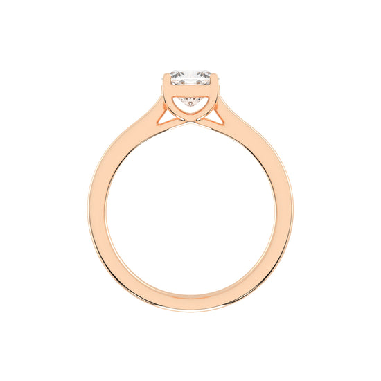 Diamtique Cushion cut solitaire lab diamond ring