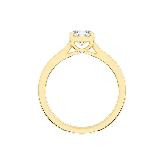 Diamtique Cushion cut solitaire lab diamond ring