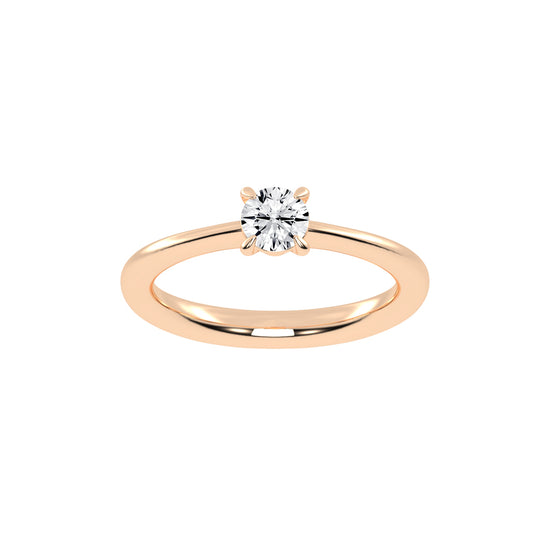Soleria Tab Prong Round Cut Solitaire Lab Diamond Ring