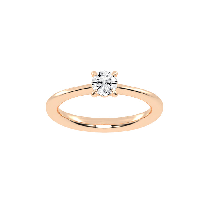 Soleria Tab Prong Round Cut Solitaire Lab Diamond Ring