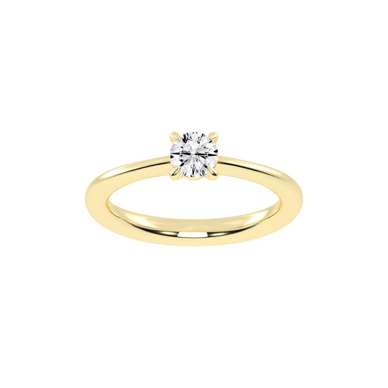 Soleria Tab Prong Round Cut Solitaire Lab Diamond Ring