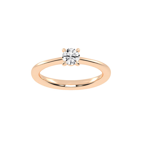 Soleria Tab Prong Round Cut Solitaire Lab Diamond Ring