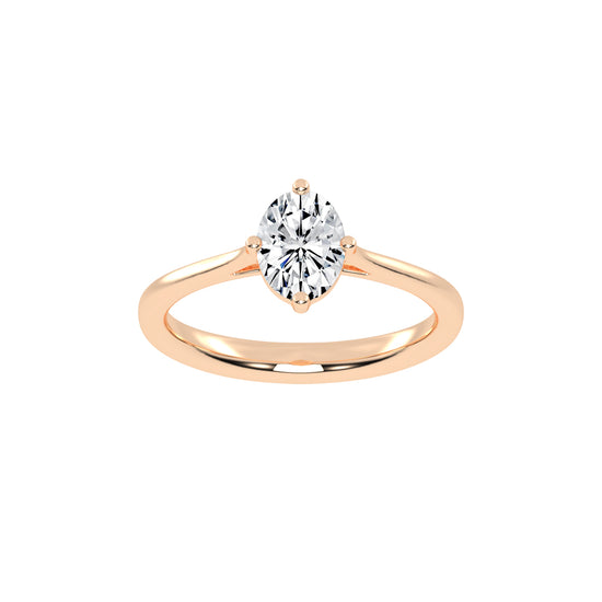 Solivara Oval Cut Solitaire Lab Diamond Ring