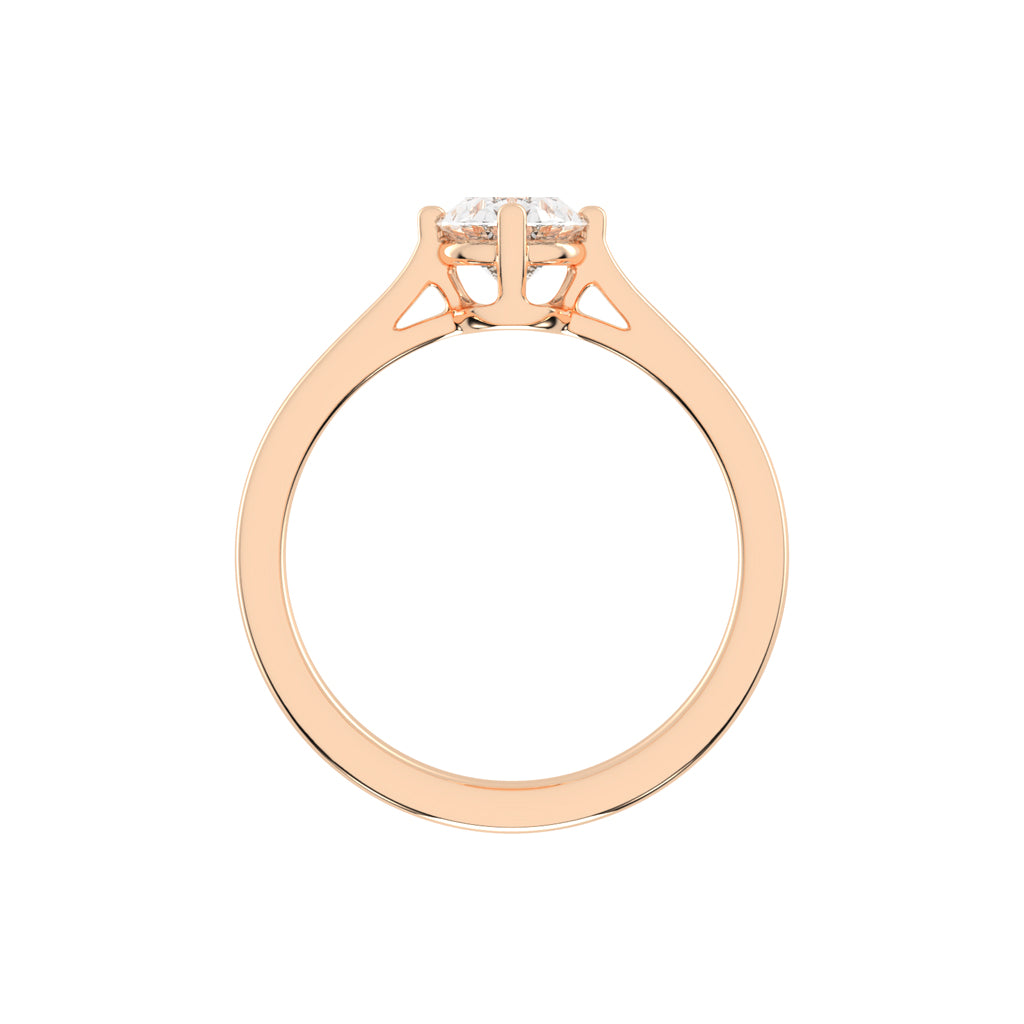 Solivara Oval Cut Solitaire Lab Diamond Ring