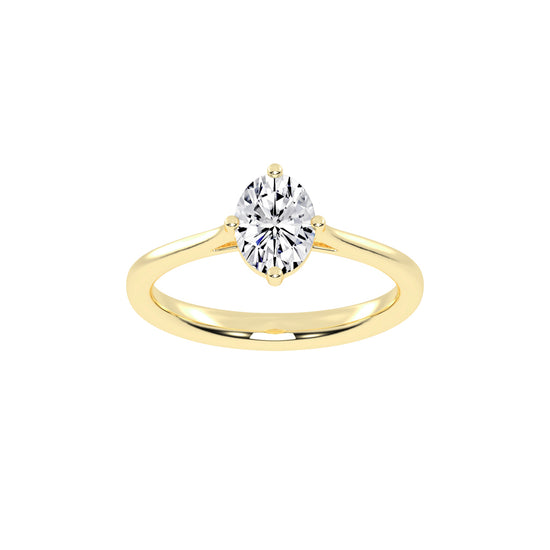 Solivara Oval Cut Solitaire Lab Diamond Ring