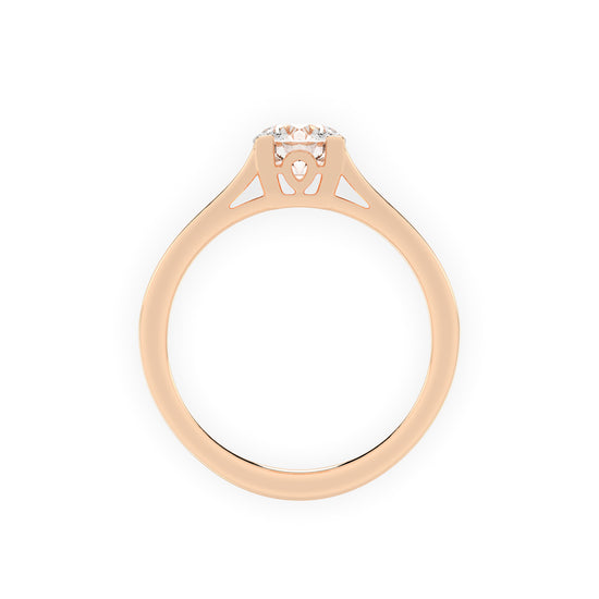 Soltrinia Split shank round cut solitaire lab diamond ring
