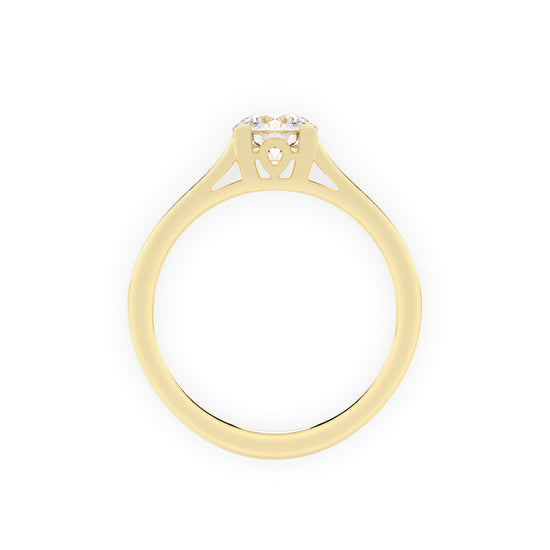 Soltrinia Split shank round cut solitaire lab diamond ring