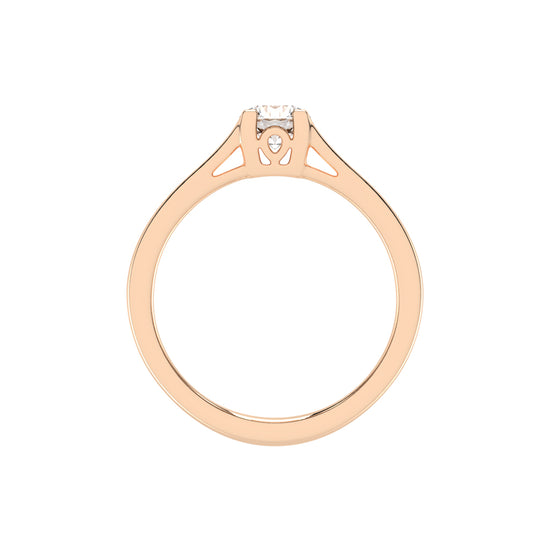 Solinella V-Shape Prong Round Cut Lab Diamond Ring