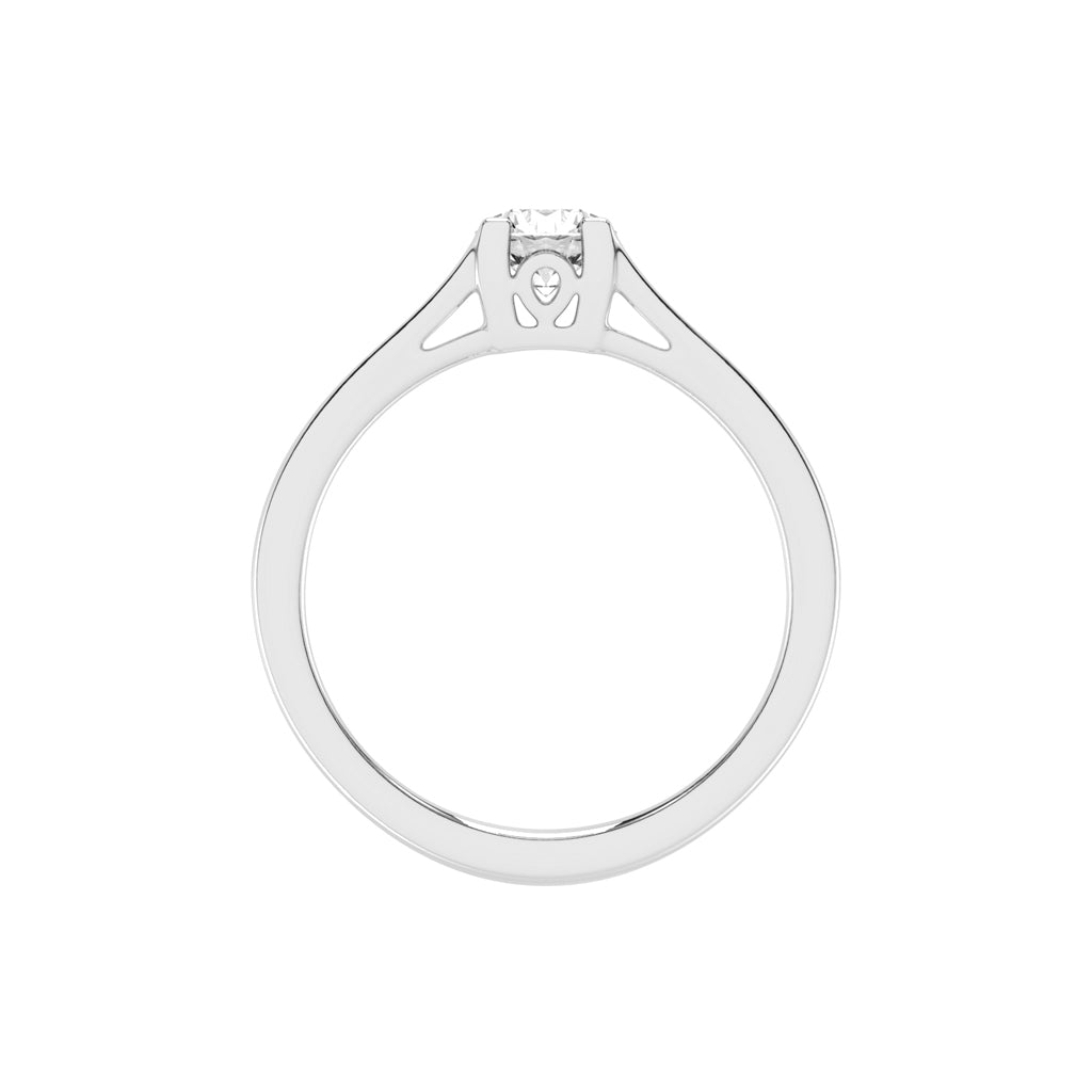 Solinella VShape Prong Round Cut Lab Diamond Ring