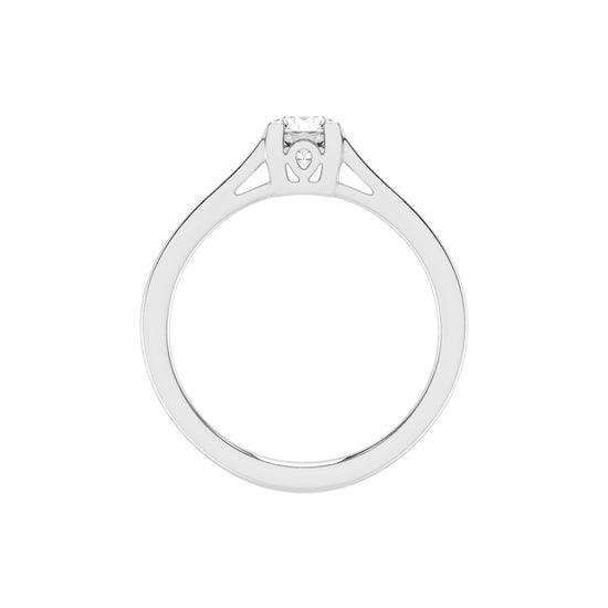 Solinella VShape Prong Round Cut Lab Diamond Ring