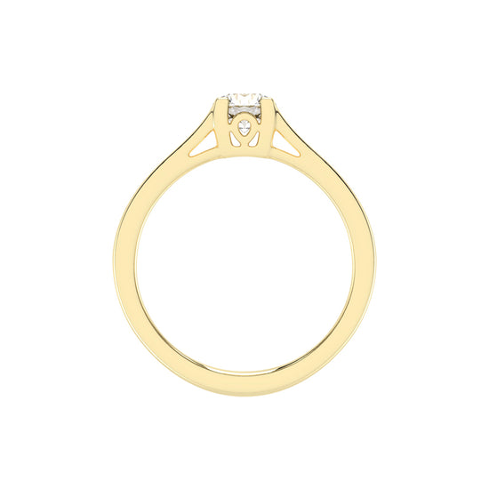 Solinella VShape Prong Round Cut Lab Diamond Ring