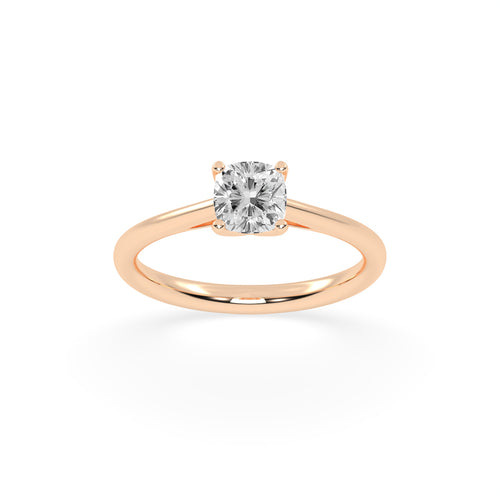 Solentria bridge accent princess cut lab diamond ring