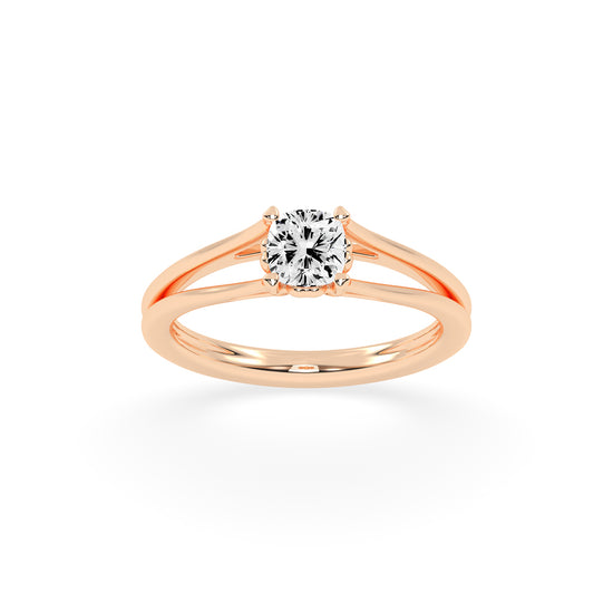 Solindora Split shank Princess cut lab diamond ring