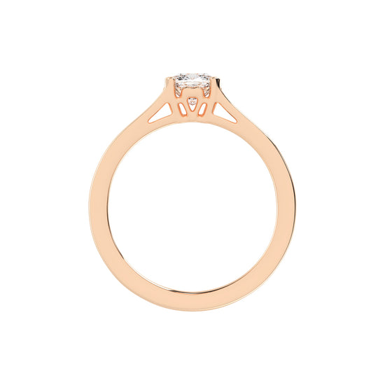 Solindora Split shank Princess cut lab diamond ring