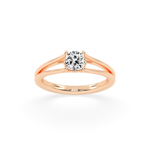 Solindora Split shank Princess cut lab diamond ring