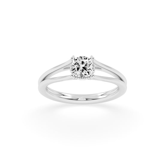 Solindora Split shank Princess cut lab diamond ring